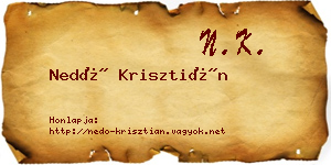 Nedó Krisztián névjegykártya