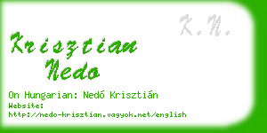 krisztian nedo business card