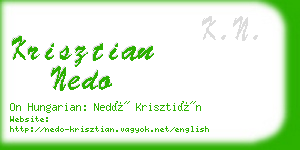 krisztian nedo business card